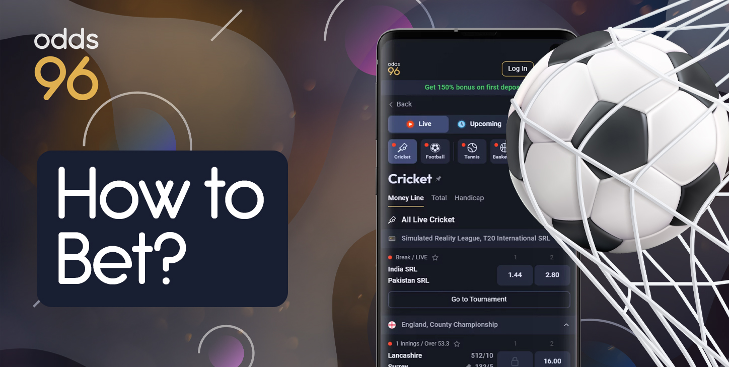 How to bet on sports on Odds96 via the app