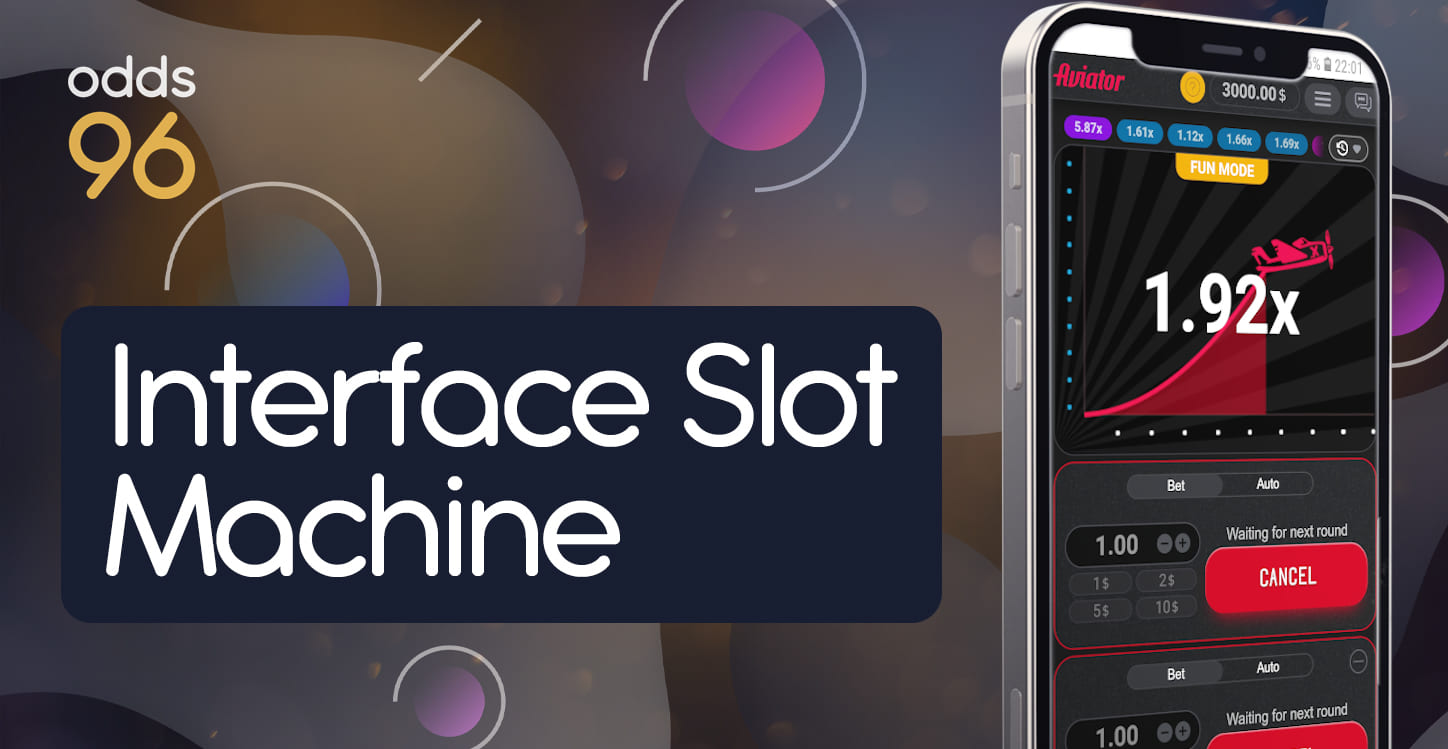 Features of the Slot Machine Aviator interface on Odds96