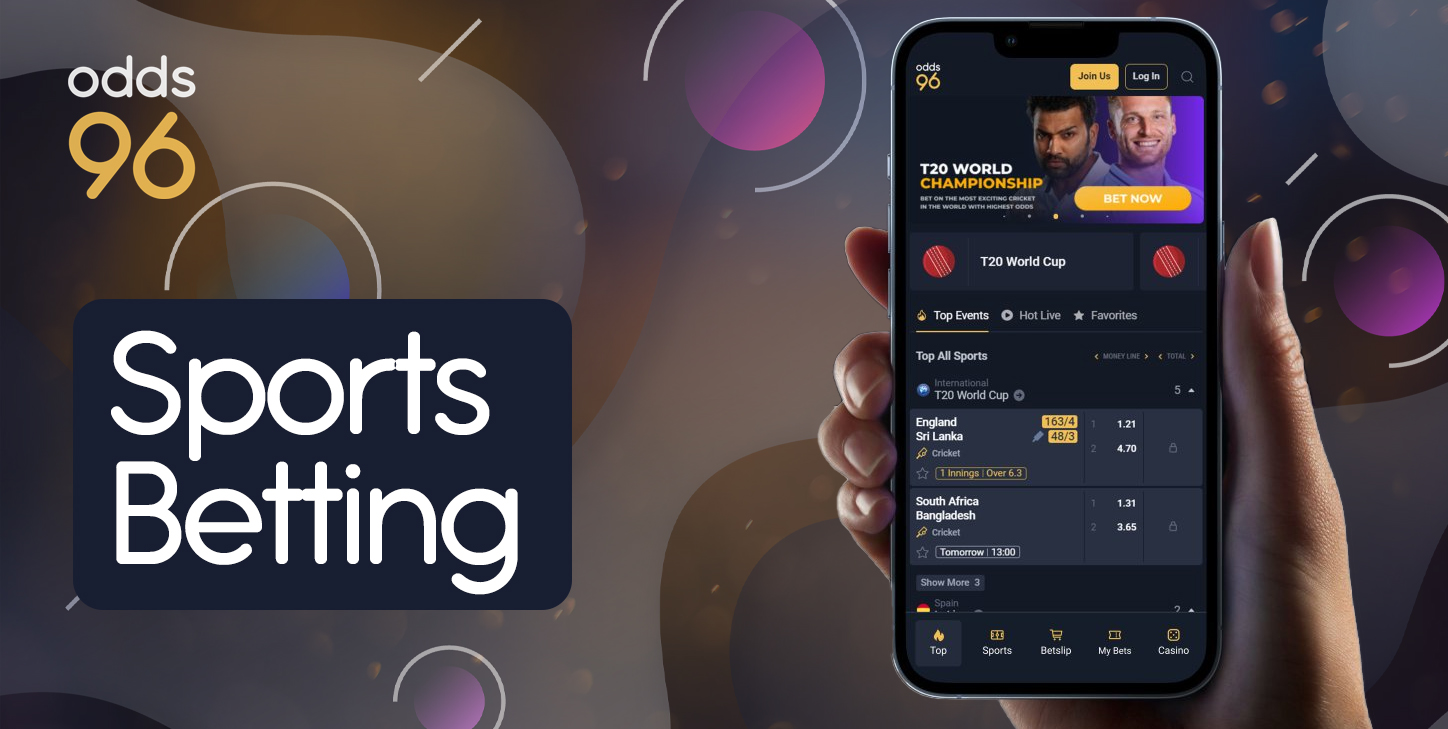 Features of sports betting via the Odds96 app 